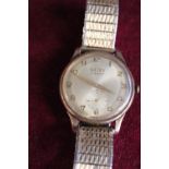 A boxed Trebex 9ct gold bodied watch (not working)