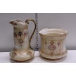 Two pieces of antique Crown Devon ceramics. Postage unavailable