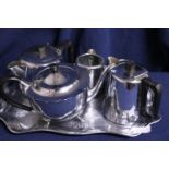 A selection of assorted Mid Century chrome plated ware