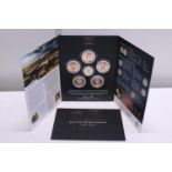 A Battle of Waterloo 200 year commemorative coin set. The central coin is in 14ct gold and weighs