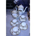 A fine bone china & gilt decorated tea service. Postage unavailable