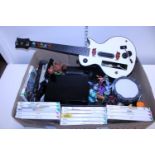 A Wii console balance board accessories & games etc