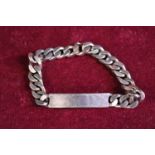 A hallmarked silver ID bracelet 43.22 grams