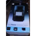 A boxed gas heater. Postage unavailable