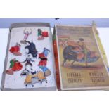 A boxed vintage Jecsan Bull Fighter model figure set