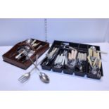 A large quantity of assorted vintage flatware