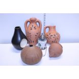 A selection of assorted terracotta & other items. Postage unavailable