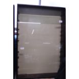 A glazed display cabinet. 82cm x 55cm. Postage unavailable