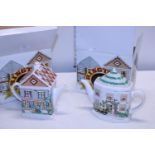 Two boxed Rington's collectors teapots