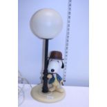 A novelty Snoopy table lamp. Working.