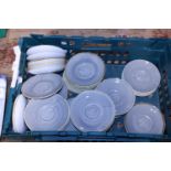 A basket of good quality restaurant standard coffee cup saucers. Postage unavailable