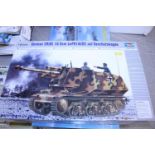 A boxed trumpeter model tank model