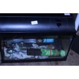 A fish tank with accessories, pump, filter etc. Shipping unavailable