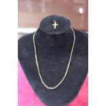 A 9ct gold chain and cross pendant total weight 4.12g