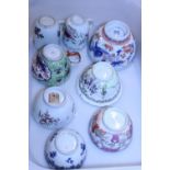 A selection of Chinese mugs and tea bowls a/f