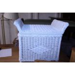 A wicker storage seat. Shipping unavailable
