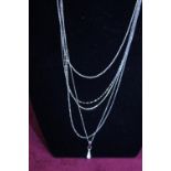 A selection of silver chains