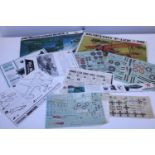 A selection of assorted model aircraft decals etc