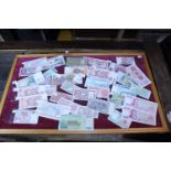 A selection of British and world bank notes