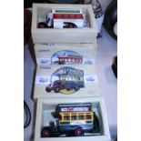 Two boxed Corgi die-cast bus models