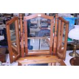 A pine dressing table mirror , shipping unavailable