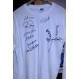 A replica 1972 Leeds United Cup Final shirt signed by some of the 72 winning squad including