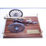 A limited edition Franklin Mint model of a Civil War brass canon