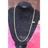 A 9ct gold rope necklace 15.52g