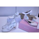 Four pairs of new ladies shoes wedding shoes