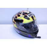 A Shoei crash helmet