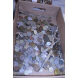 A large collection of assorted world coins