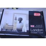 A boxed London Elizabeth Tower building set