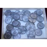 A job lot of pre 1937 British silver coinage approx 225g