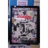 The Stranglers collage poster with others including The Jam, with signatures. Shipping unavailable