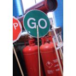 Stop and Go traffic sign. Shipping unavailable