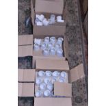 Three boxes of Top Size ceramic milk jugs. Shipping unavailable.