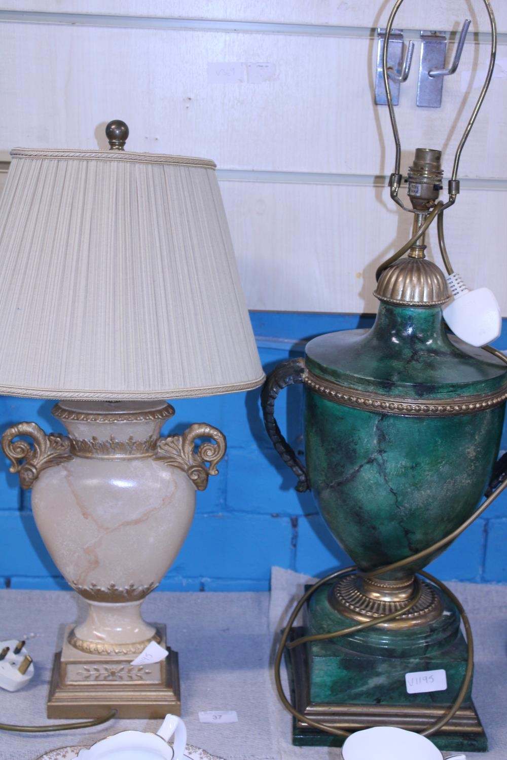Two vintage good quality table lamps. Postage unavailable.