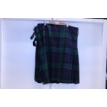 A Scottish kilt