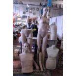 A selection of vintage tailors mannequins/dummies etc. Shipping unavailable