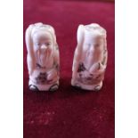 Two carved Netsuke's