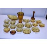 A good selection of vintage Amber glass, shipping unavailable