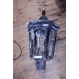 A vintage cast iron lamp post head. Shipping unavailable