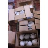 Five boxes of Churchill Mugs & saucers. Shipping unavailable