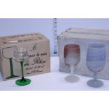 A selection of vintage boxed glassware