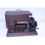 A antique Singer sewing machine, shipping unavailable