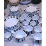 A vintage Midwinter tea service, approx 40 pieces shipping unavailable