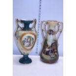 Two antique tall vases A/F