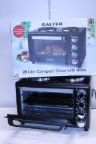 A new boxed compact oven with two hobs. No postage