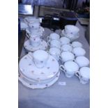 A large bone china tea services.Shipping unavailable