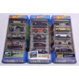 Three boxes of die cast Hotwheels cars